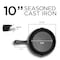 Commercial Chef 10'' Cast Iron Skillet, Pre-Seasoned Cast Iron Pan with Dual Pour Spouts CHFL10 - alternate 3